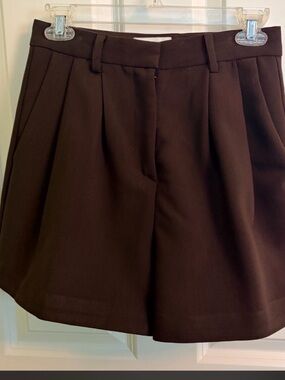 DISSH Chocolate Brown Pleated shorts